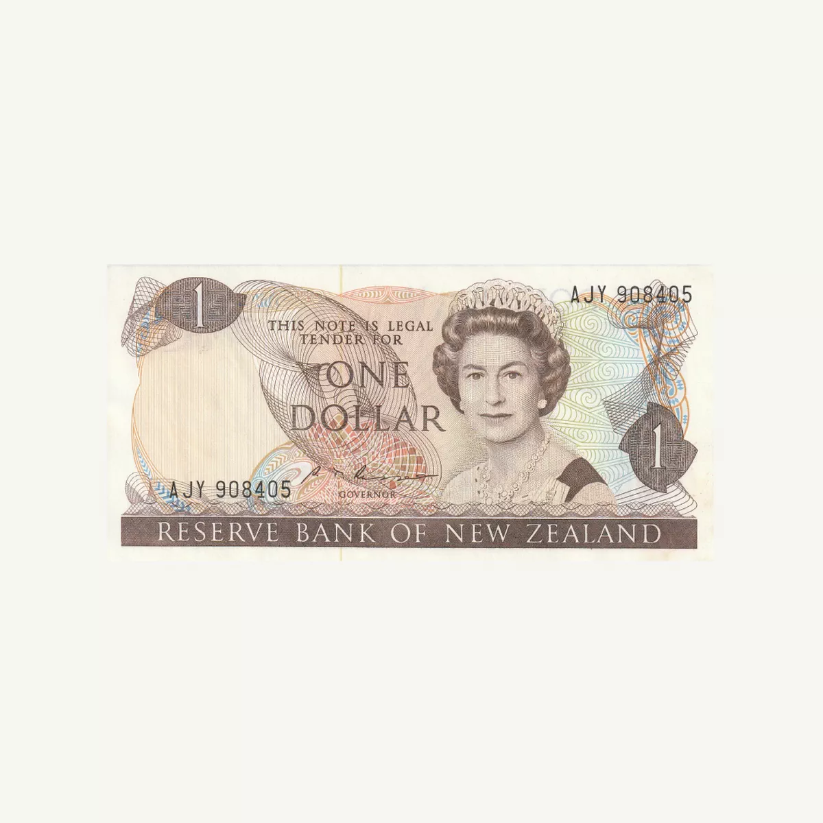 NEW ZEALAND 1 DOLLAR BANKNOTE 1985-0-0