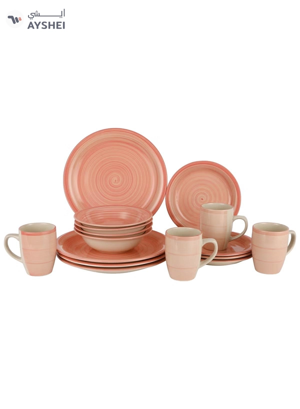 Delcasa 16Pc Stoneware Dinner Set Microwave Oven and Freezer Safe