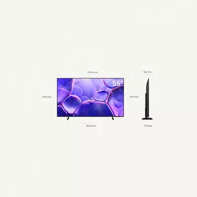 Samsung 55 Inch Crystal UHD TV, U8000F, 4K, Crystal Processor 4K, MetalStream Design (2025 - International Version)-1