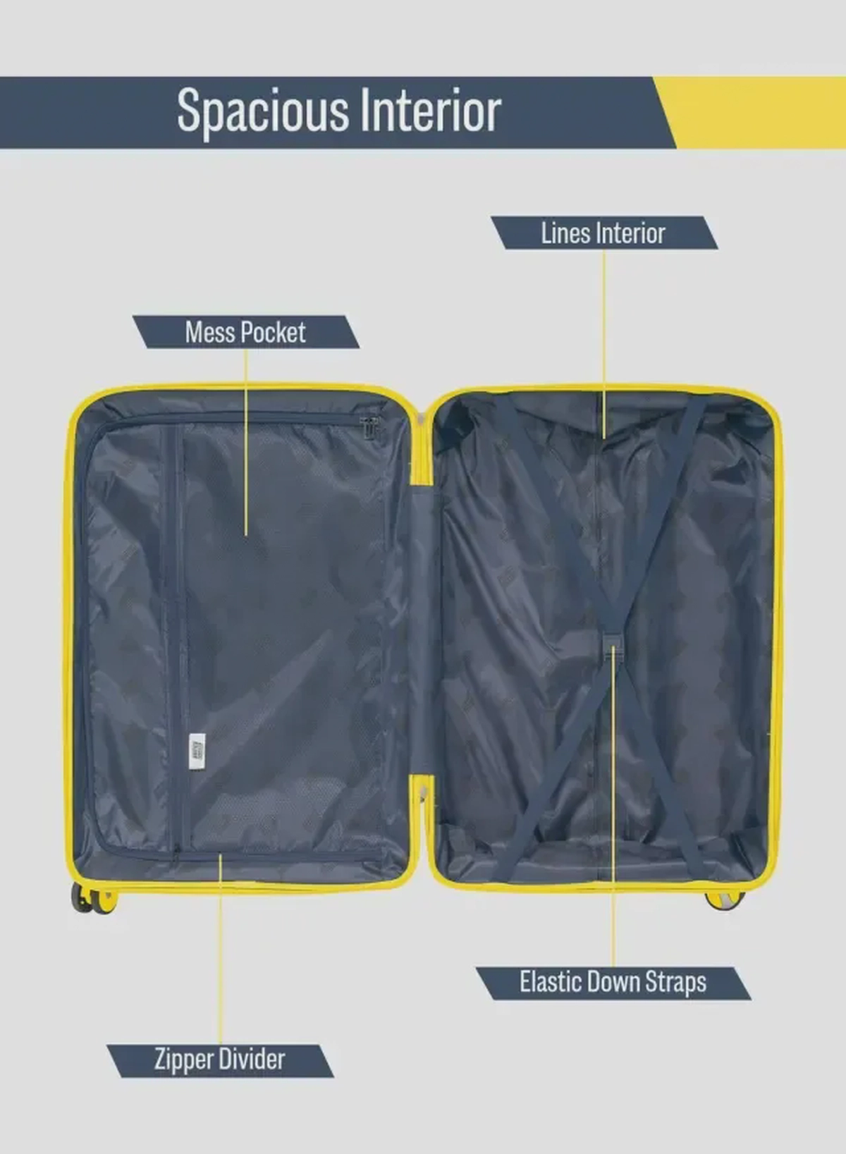 British Tourister 3 Piece Polypropylene Hard side Luggage Set with TSA Lock | Lightweight Spinner Suitcases with 360° Wheels | Durable Trolley Bags for Secure Travel (Small, Medium, Large) – Purple-2-2