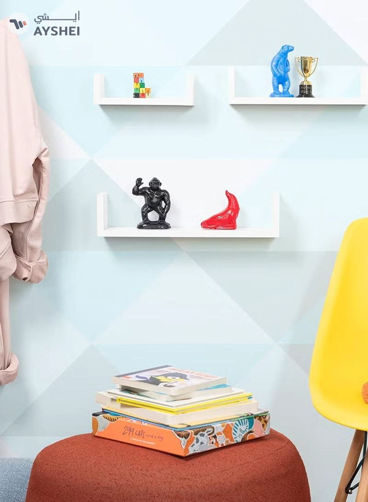 Eworld Set of 3 Wall Mounted Floating Shelf for Decorative and other Stuff-2-2