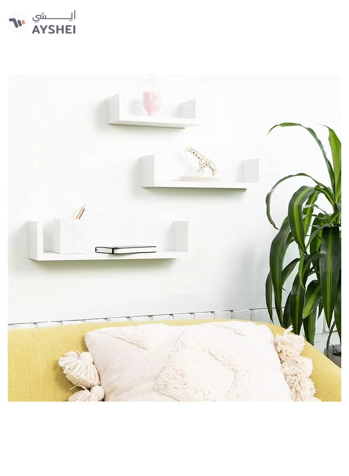 Eworld Set of 3 Wall Mounted Floating Shelf for Decorative and other Stuff-3-3
