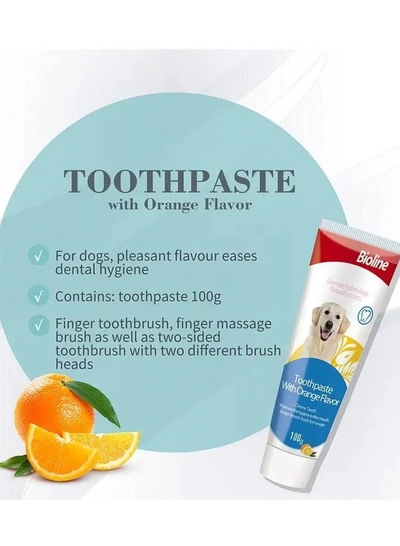 Bioline Dental Care Set [Weight - 100g, Flavor - Orange]-2