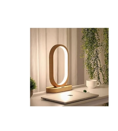 Daamudi Desk Wooden Table Mood Lamp, Three light modes, Ambient With Gesture & Touch Control-1