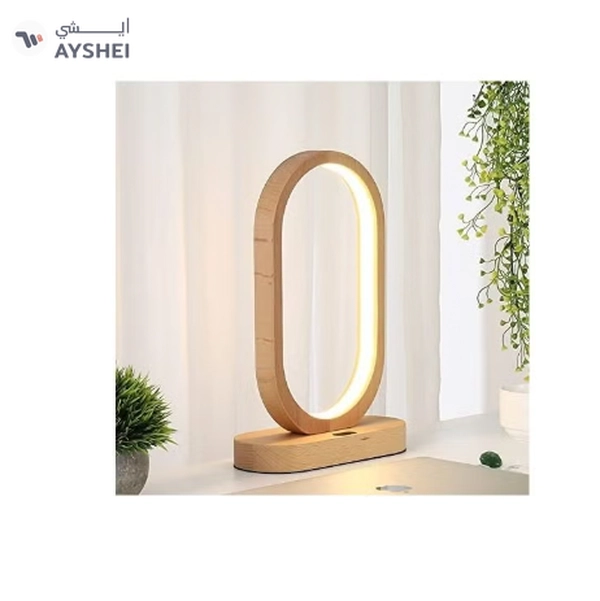 Daamudi Desk Wooden Table Mood Lamp, Three light modes, Ambient With Gesture & Touch Control