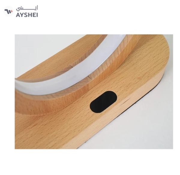 Daamudi Desk Wooden Table Mood Lamp, Three light modes, Ambient With Gesture & Touch Control