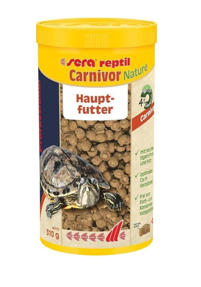 Sera Reptil Profess Carnivor, Two Colored Floating Granules Supplementary Food 1000Ml, Multi Colour-0