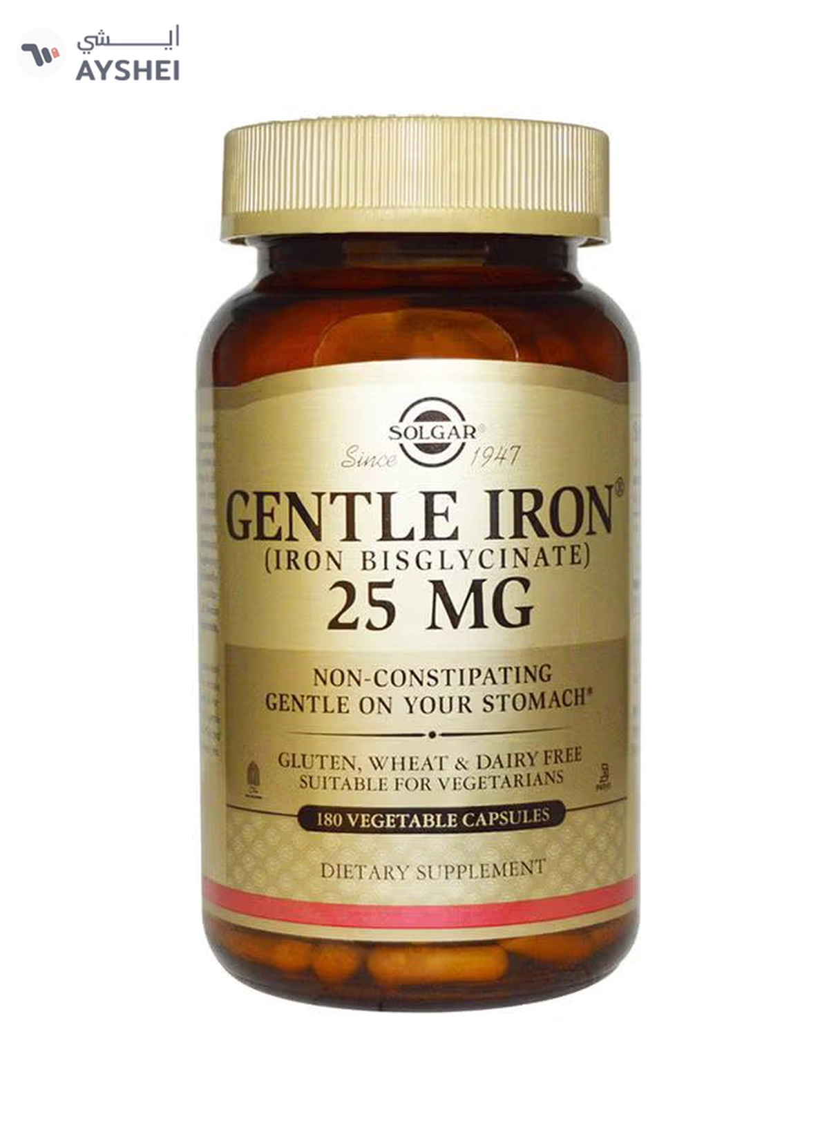 Solgar 180 Capsules Gentle Iron Dietary Supplement
