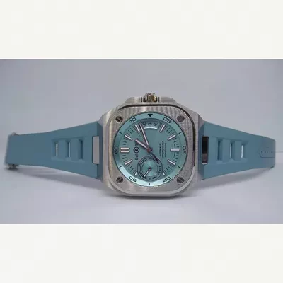 Bell & Ross BR-X5 Ice Blue Dial Stainless Steel with Rubber Strap 41mm | Used (Good) | Year of production 2022 (Approximation) | No original box | No original papers-1