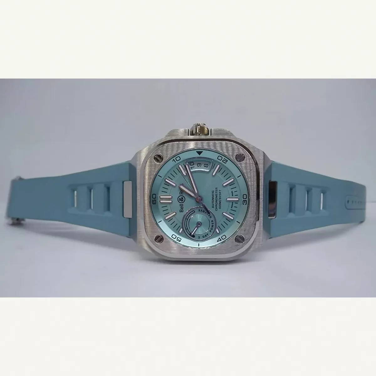 Bell & Ross BR-X5 Ice Blue Dial Stainless Steel with Rubber Strap 41mm | Used (Good) | Year of production 2022 (Approximation) | No original box | No original papers-1-1