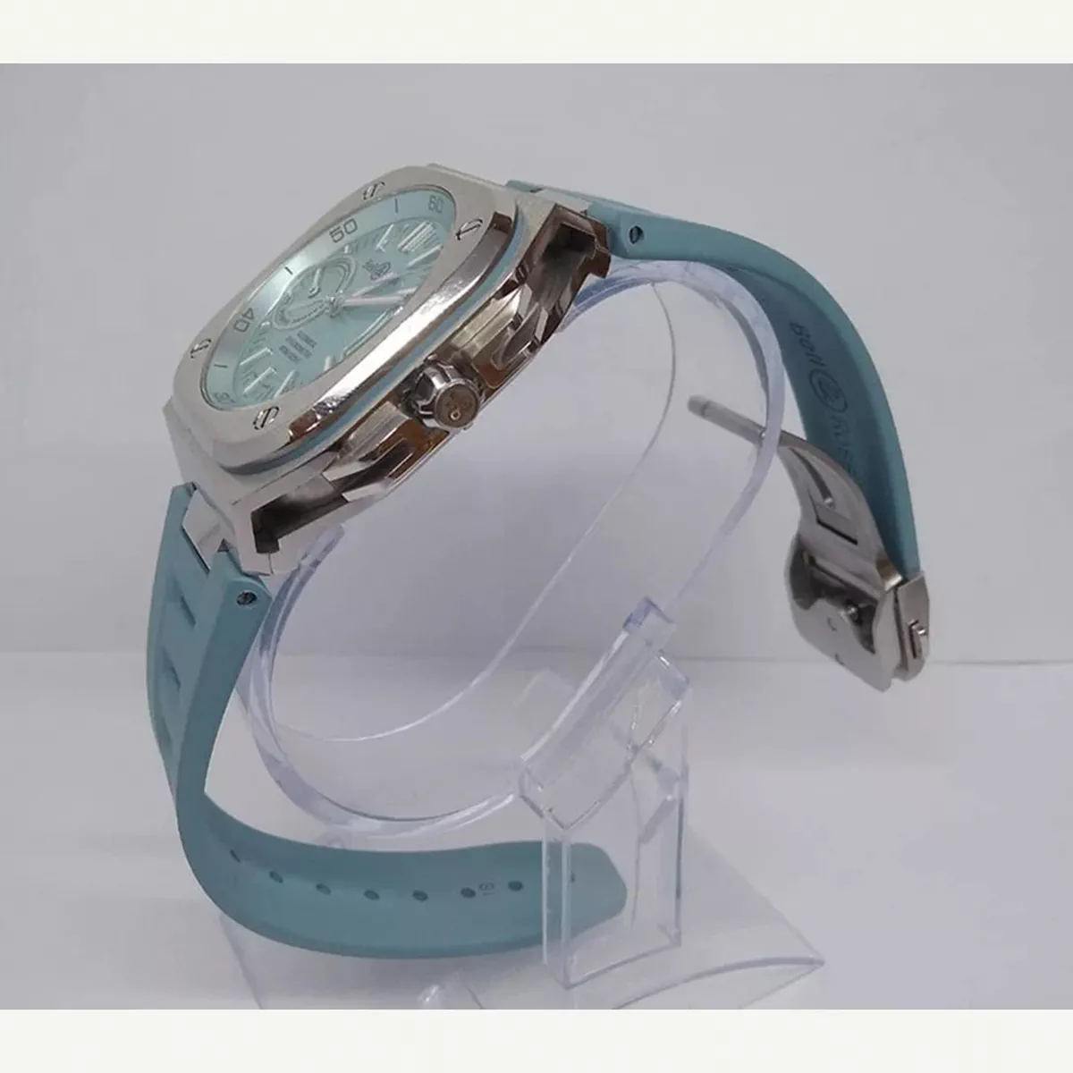 Bell & Ross BR-X5 Ice Blue Dial Stainless Steel with Rubber Strap 41mm | Used (Good) | Year of production 2022 (Approximation) | No original box | No original papers-3-3