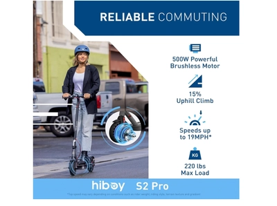 Hiboy Electric Scooter - S2 Pro (30km/h) (No Reserve Price)-1