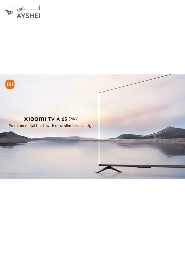 Xiaomi 65 Inch TV A | UHD 4K Display | Google TV | Dolby Audio, DTS-X, And DTS Virtual:X | Premium bezel-less Design | 360° Bluetooth Remote Control Model 2025 2 Year Warranty L65MA-AME Black
