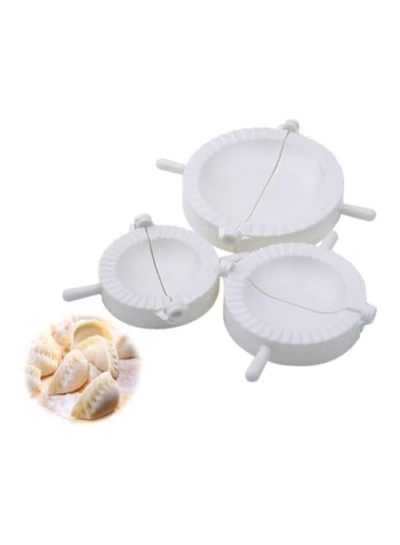 CYTHERIA 3-Piece Dough Press And Pastry Dumpling Maker White-2
