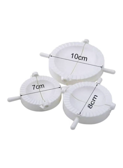 CYTHERIA 3-Piece Dough Press And Pastry Dumpling Maker White-1