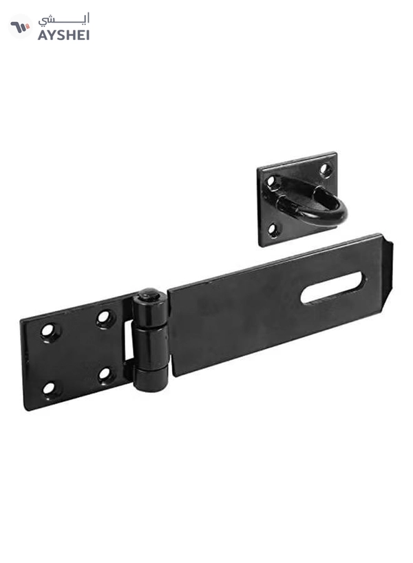 ABBASALI HASP AND STAPLE BLACK HEAVY DUTY FOR DOOR AND WINDOW (4 INCH)