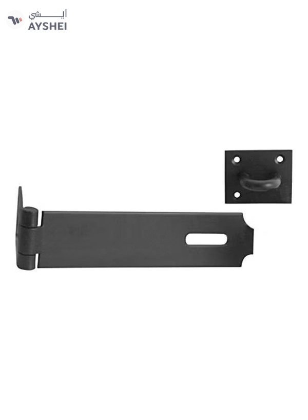 ABBASALI HASP AND STAPLE BLACK HEAVY DUTY FOR DOOR AND WINDOW (4 INCH)