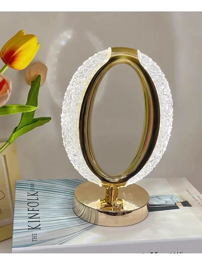 Yuwell Crystal Table Lamp Rose Diamond Touch Lamp With USB 3 Color Crystal LED Light 3 Light Intensities Tactile Switch Ramadan Lamp For Ramadan Decoration-3
