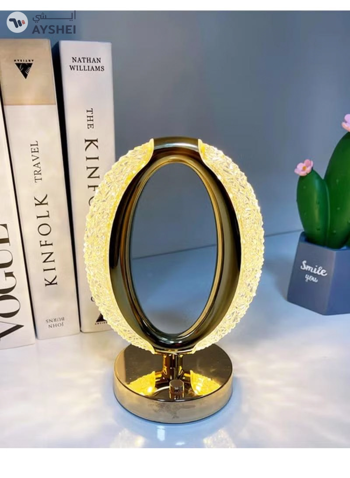 Yuwell Crystal Table Lamp Rose Diamond Touch Lamp With USB 3 Color Crystal LED Light 3 Light Intensities Tactile Switch Ramadan Lamp For Ramadan Decoration-2-2