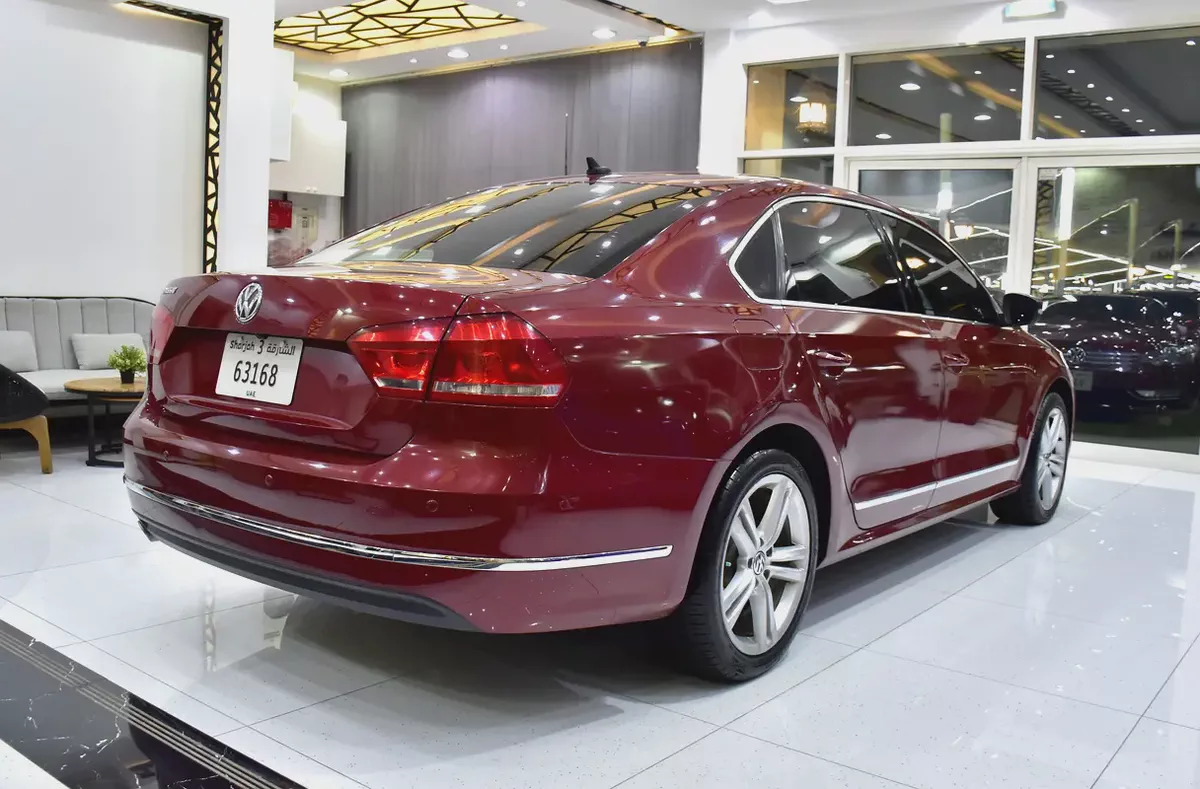 EXCELLENT DEAL for our Volkswagen Passat ( 2016 Model ) in Red Color GCC Specs-5-5