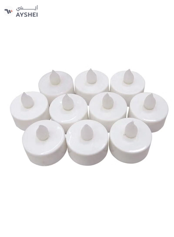 Yuwell 12-Pieces Flameless LED Tea Lights Candles Battery Operated, 200+Hour Fake Electric Candles Tea Lights For Votive, Anniversary, Wedding Centerpiece Table Decor Smokeless Candle Set