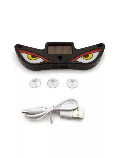 LED Evil Eye Solar Warning Light for Vehicles – Creative Automotive Decoration with Solar Charging, Powerful Bright Illumination, Strong Suction Attachment, Multiple Lighting Modes, and a Bold Personalized Look for Night Driving-6