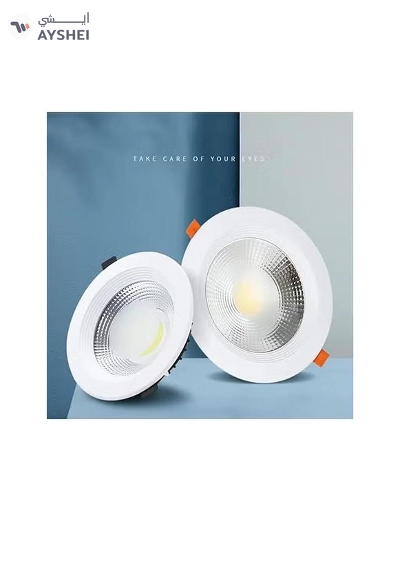 ESNCO LED Cob Downlight, 30 Watts, 8 inch, 6500K, Cool White,