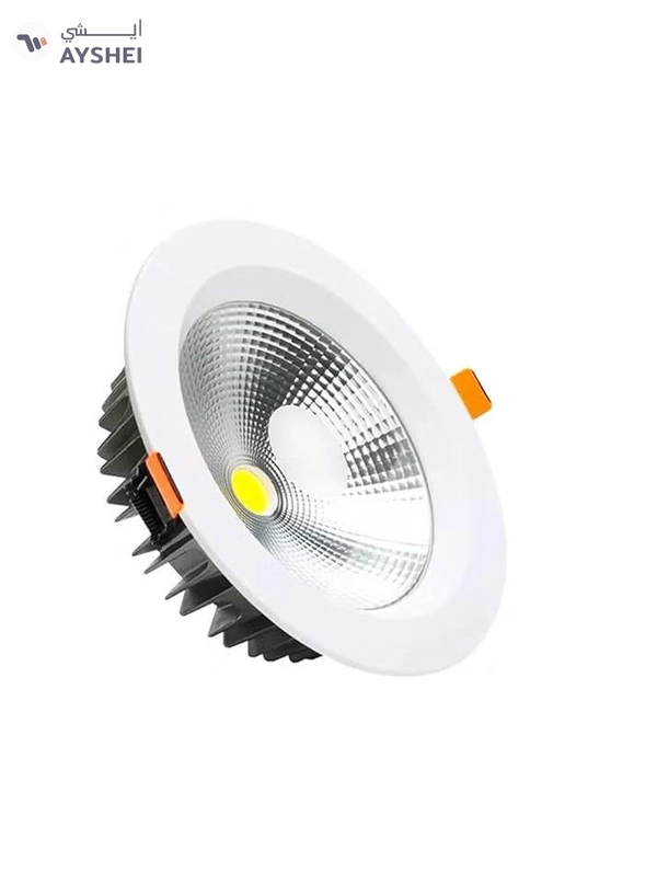 ESNCO LED Cob Downlight, 30 Watts, 8 inch, 6500K, Cool White,