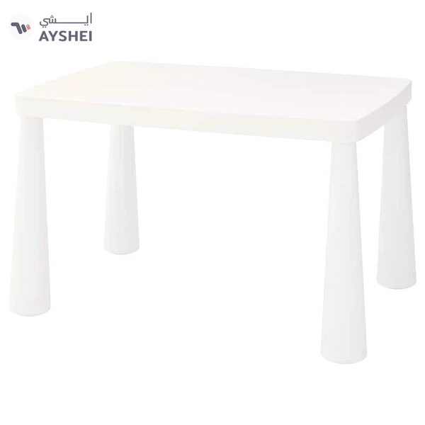 IKEA MAMMUT Children's Table, In/Outdoor, White, 77x55 cm