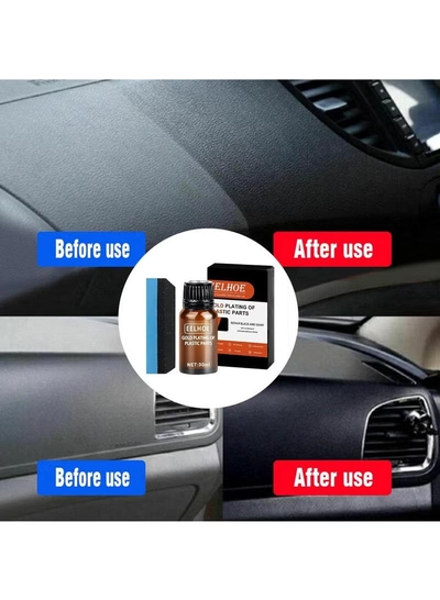 EELHOE Gold Plating of Plastic Parts Refurbish Agent Car Exterior Restorer With Sponge-3