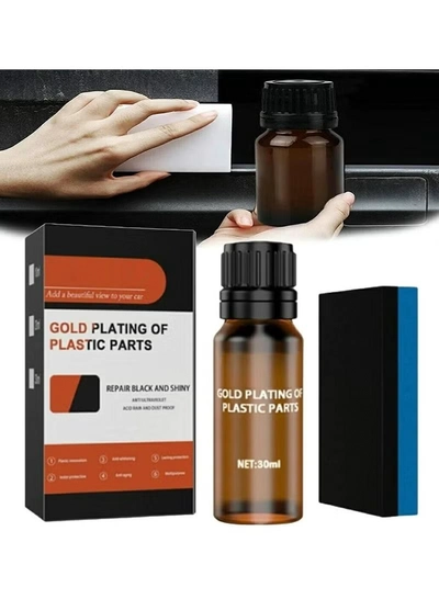 EELHOE Gold Plating of Plastic Parts Refurbish Agent Car Exterior Restorer With Sponge-2