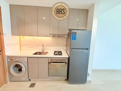 Chiller free brand new studio with kitchen appliances in Al furjan Dubai-9