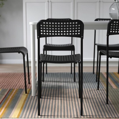 IKEA ADDE Chair, Black-4
