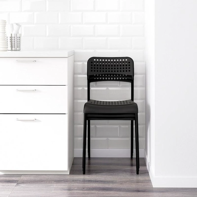 IKEA ADDE Chair, Black-5