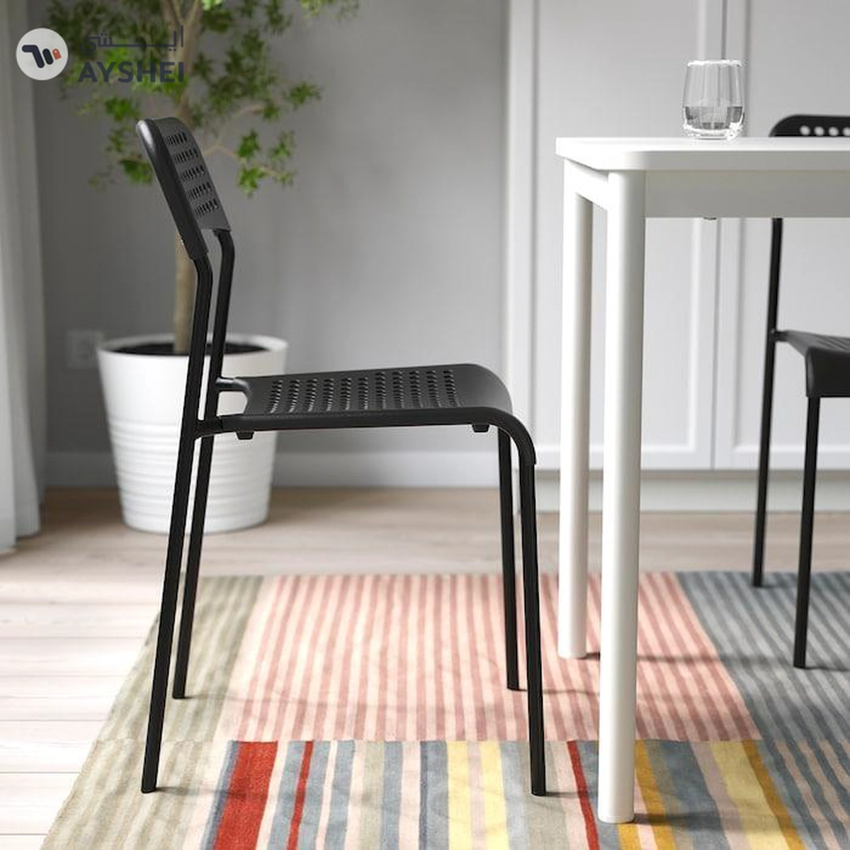 IKEA ADDE Chair, Black-3-3