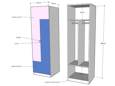 2 Tier Wooden Locker Cupboard-0