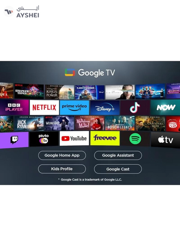 TCL 65-Inch P6K LED 4K UHD HDR Smart TV |Google TV, 60Hz, HDR 10, AiPQ Processor, Dolby Audio, MEMC, HDMI 2.1, Bluetooth 5.2, WiFi 5, Bezel-less Design, (2025 Model) 65P6K Black
