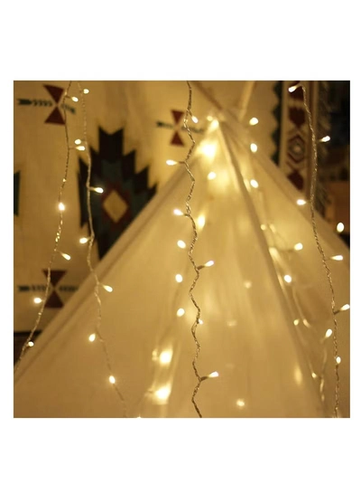 Yuwell String Light 100 Meter Warm White LED Fairy Light Curtain Light For Home And Outdoor Decoration Light 8 Mode Operated Light-1