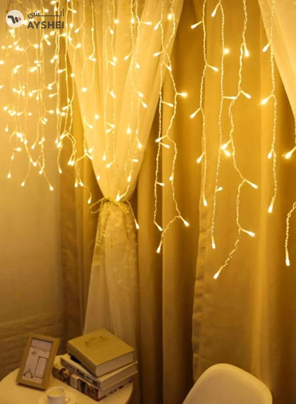 Yuwell String Light 100 Meter Warm White LED Fairy Light Curtain Light For Home And Outdoor Decoration Light 8 Mode Operated Light