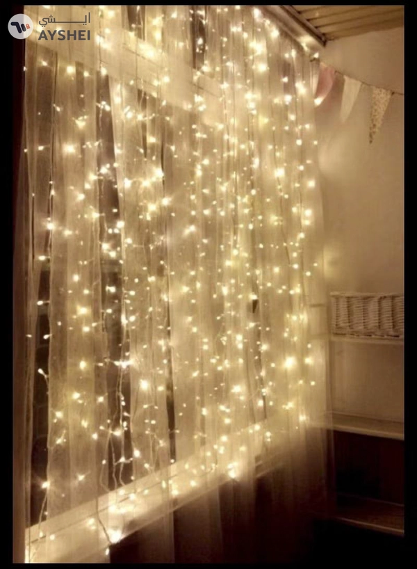 Yuwell String Light 100 Meter Warm White LED Fairy Light Curtain Light For Home And Outdoor Decoration Light 8 Mode Operated Light