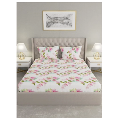 Raymond Home Queen Size Fitted Sheet Super Soft 152 TC Pure Cotton-0