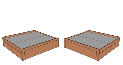Berry 4 Drawer Storage Bed without Headboard-1