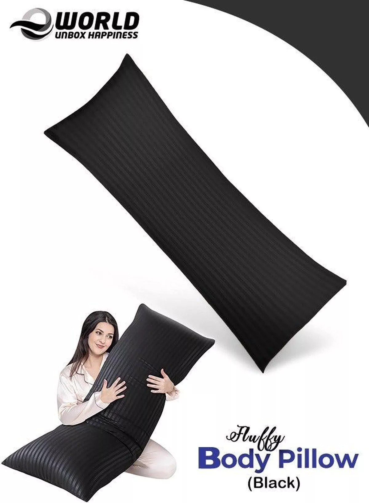 Premium Full Body Pillow for Adults, Ultra-Smooth Polyester Fiber, Breathable & Ideal for Side Sleepers, with Ultra-Soft Cotton Cover, Available in Multiple Colors, 120x45 cm-1-1