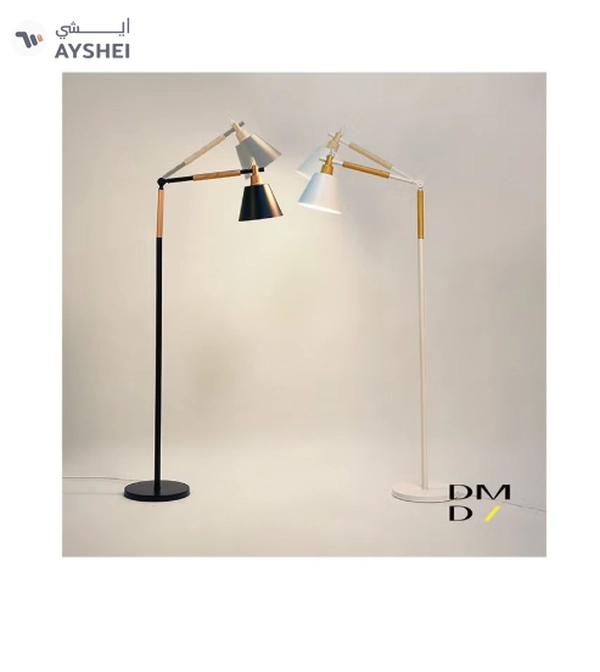 Daamudi Nordic Wooden Floor Lamp By Daamudi - White