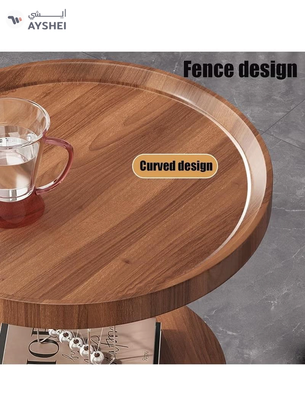 DubaiGallery Sofa Side Table Apartment Living Room Multi-Layer Coffee Table Luxury Light Coffee Tables Simple Modern Home Furniture for Living Room Small Round Table