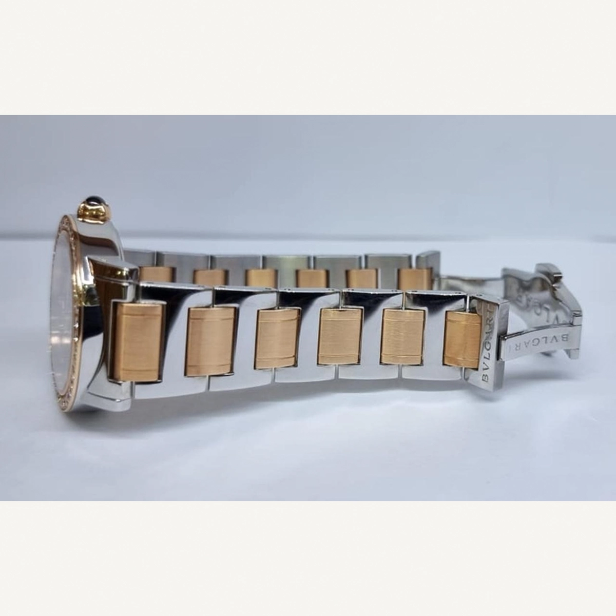 Bulgari Bulgari Gold & Steel with Bezel Factory Diamond Automatic 33mm Used (Good) | Year of production 2016 | No original box | Original papers-7-7