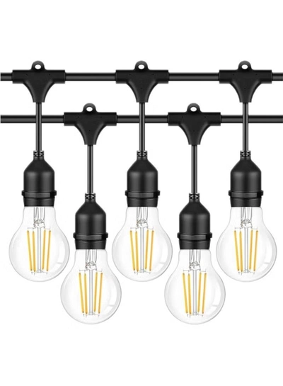 Yuwell Outdoor Waterproof IP65 Led String Lights E27 Holder 100 Meter Bulb Holder Wire With 200 Bulbs 4W A60 Clear With EU Plug Solar Bulb Holder For Ramadan Decoration Lights And Outdoor Decoration Light Hanging Light String Wire Ramadan Light For Commercial Patio Garden & Porch Yard-0