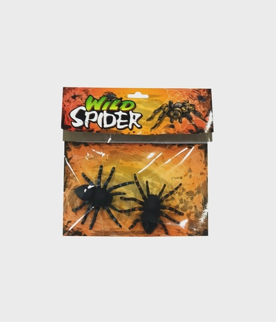 Halloween Spider Set – 2 Pieces  Realistic Creepy Crawlers for Spooky Halloween Decor, Haunted House Props, Indoor/Outdoor Scary Spider Decorations-0