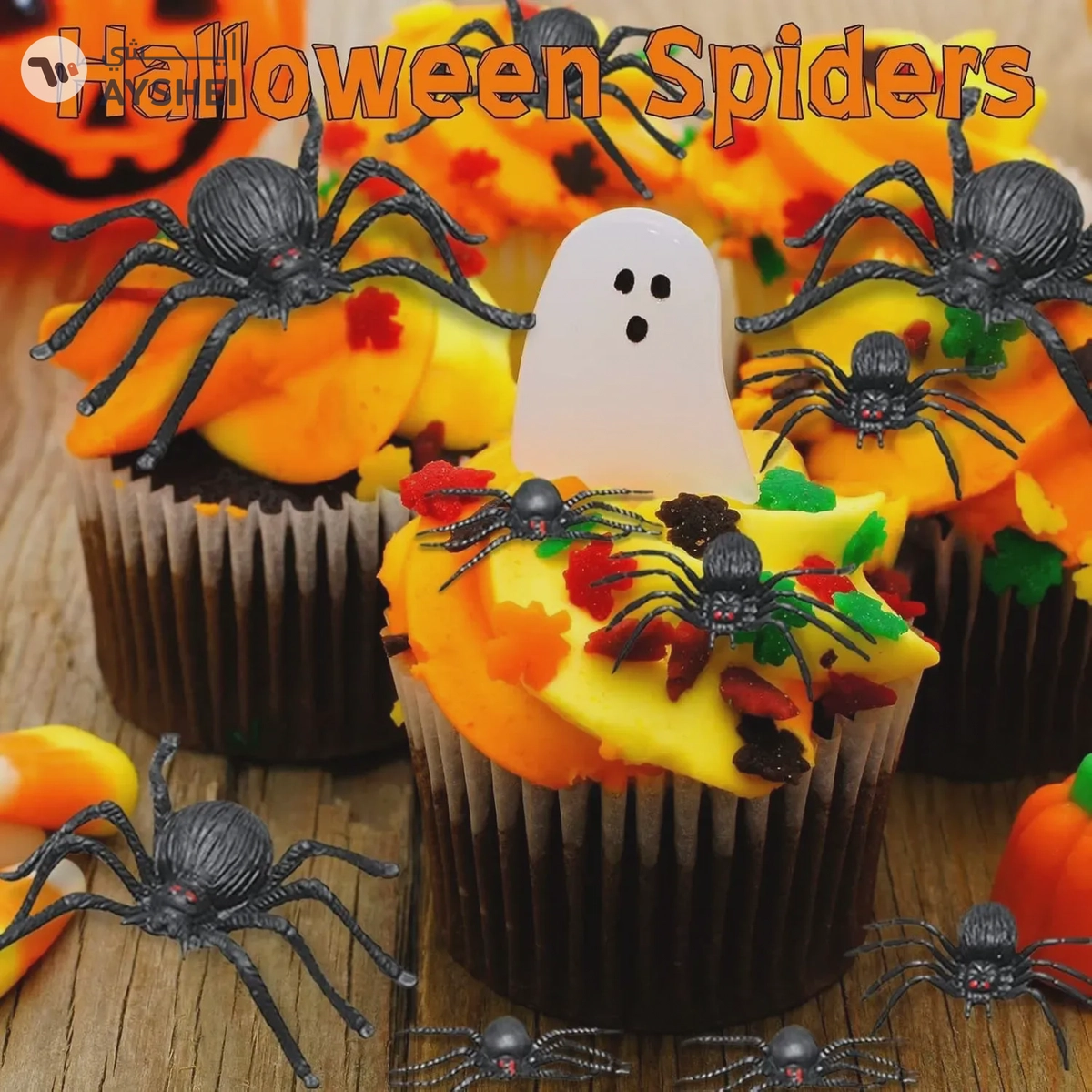 Halloween Spider Set – 2 Pieces  Realistic Creepy Crawlers for Spooky Halloween Decor, Haunted House Props, Indoor/Outdoor Scary Spider Decorations-3-3