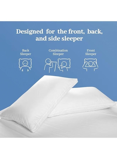 Hours Princess Hotel Pillow Pack Of 2 Microfiber 1Cm Stripe Pillow, 1000Grms-5